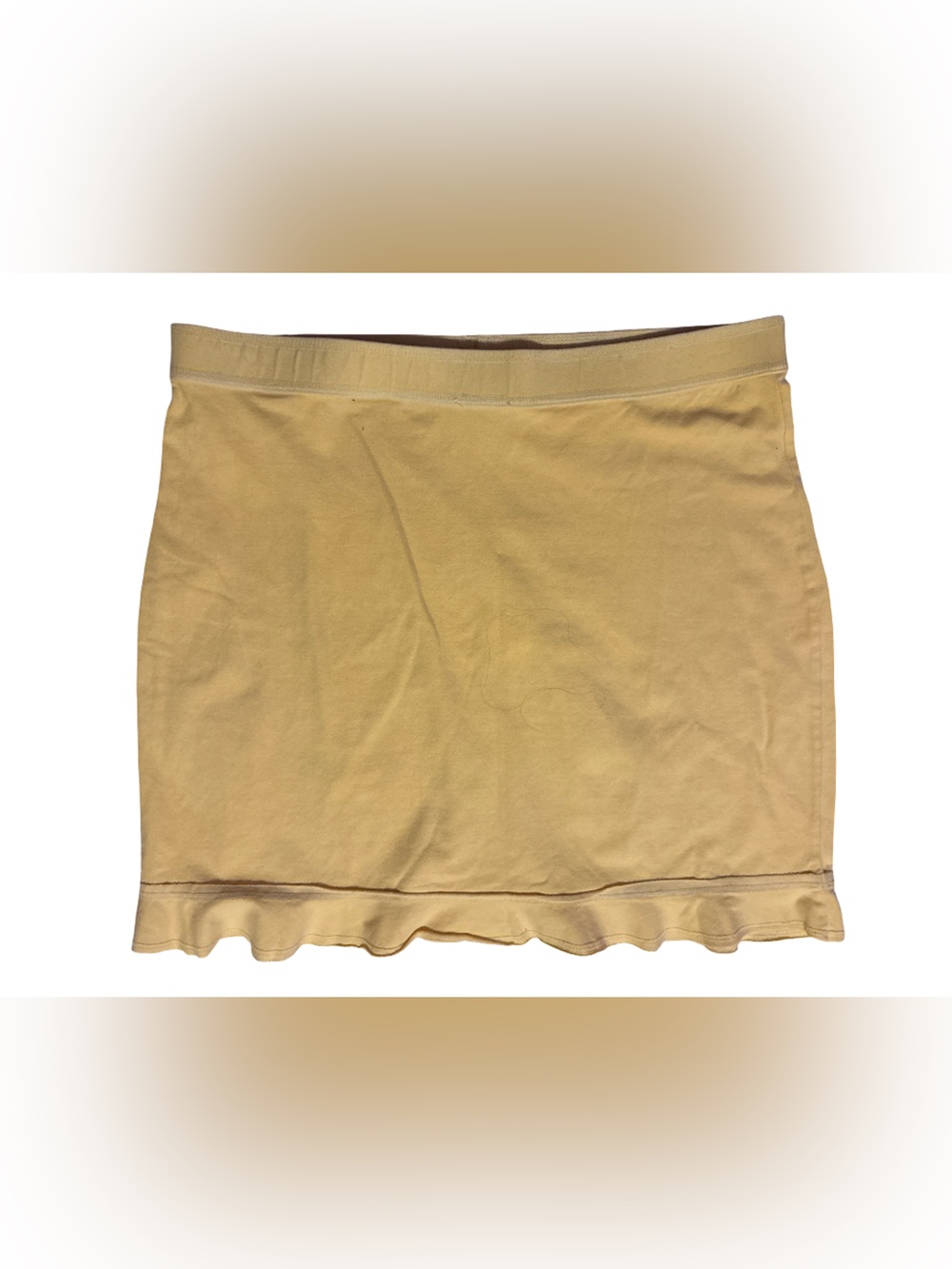 fresh produce Sunflower Yellow Mini Skirt with Lettuce Edge